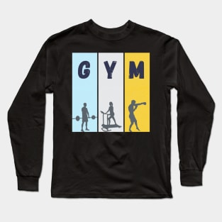 Colorful Minimalist Gym Sports Long Sleeve T-Shirt